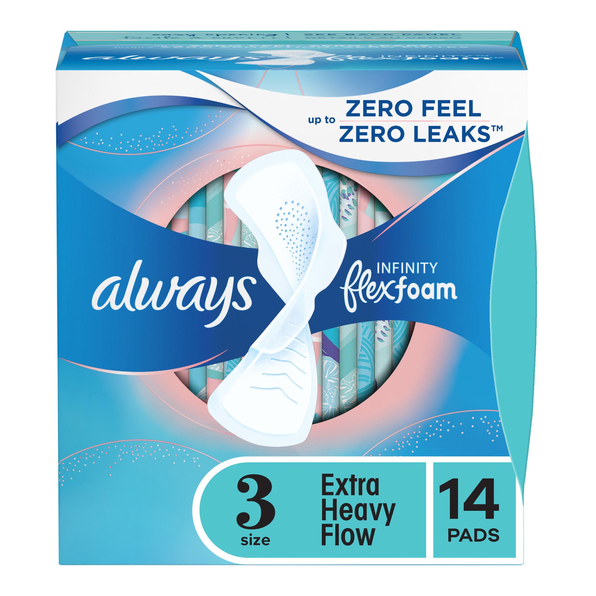 Always? Infinity Extra Heavy Flow Pads with Wings, Size 3