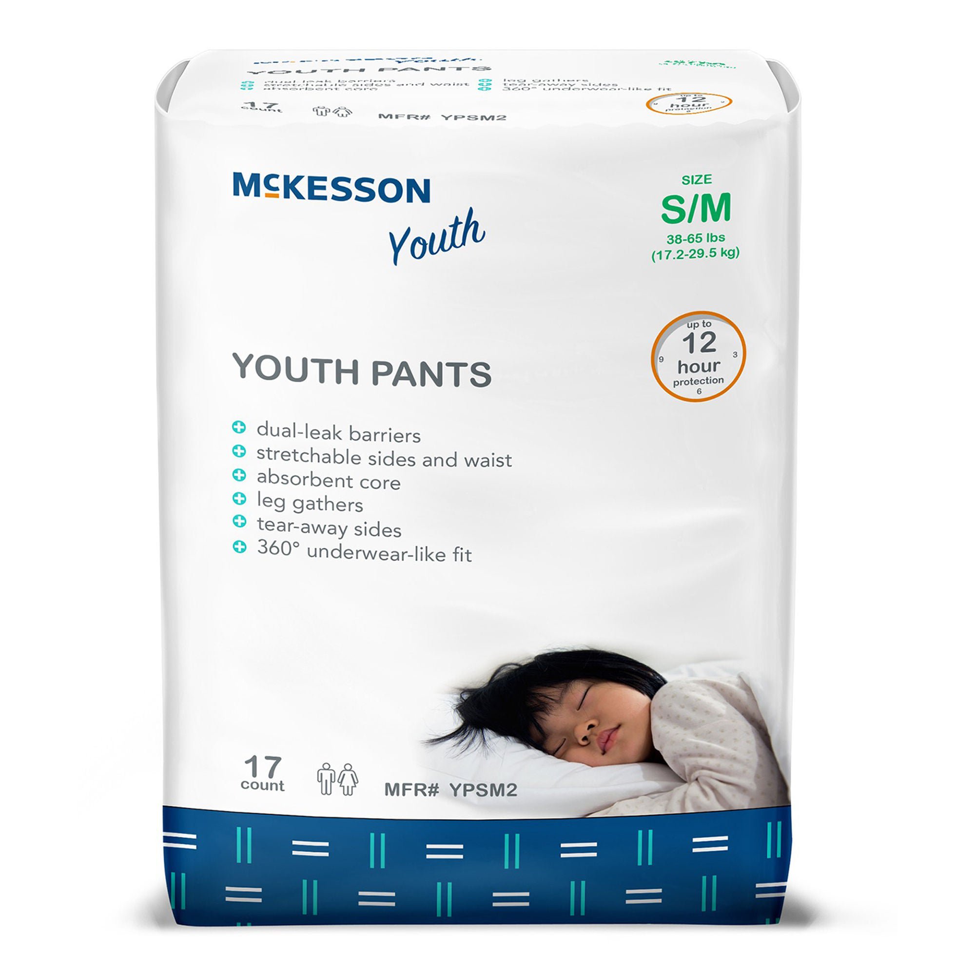 McKesson Youth Pants, Small / Medium for Children 38 ? 65 lbs.