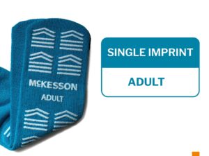 McKesson Slipper Socks, Single Tread, Adult Size, Teal - Image 3