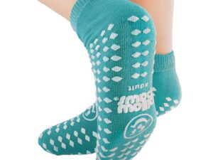 Pillow Paws? Slipper Socks Double Print, One Size Fits Most, Teal - Image 1