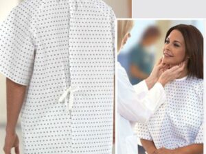 Fashion Seal Uniforms Patient Gown, Snowflake Print - Image 1