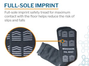 McKesson Slipper Socks, Double Tread, 2X-Large, Gray - Image 3