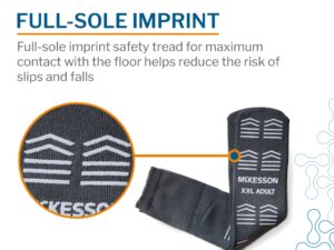 McKesson Slipper Socks, Single Tread, 2X-Large, Gray - Image 4