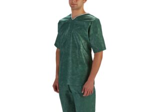 Graham Medical Short Sleeve Scrub Shirt, Green, X-Large - Image 2