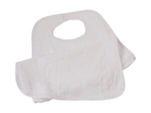 Beck's Classic Terry Adult Bib, White - Image 2