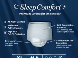 Attends? Sleep Comfort Premium Overnight Underwear, Extra Large, 58 ? 68 Inches - Image 7