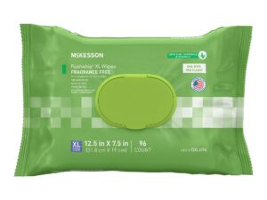 McKesson Flushable* Wet Wipes XL - Unscented, 96 Wet Wipes per Pack - Image 1