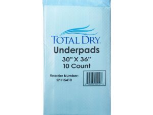 TotalDry? Incontinence Underpads, Heavy Absorbency, Blue, 30 x 36 Inch - Image 1