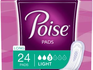 Poise? Bladder Control Pad, Long, Light Absorbency, Absorb-Loc Core, Female - Image 1