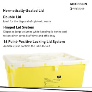 McKesson Prevent? Chemotherapy Sharps Container, 12 Gal., 20.8 x 17.3 x 13 Inch - Image 3