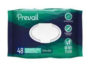 Prevail? Adult Personal Cleansing Wipe, Soft Pack, Aloe, Vitamin E, 8 x 12 Inch - Image 1