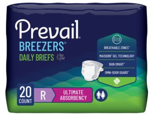 Prevail? Breezers? Ultimate Absorbency Incontinence Briefs, Regular - Image 1
