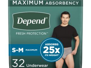 Depend? Fresh Protection? Men's Maximum Absorbency Underwear, Small/Medium - Image 1