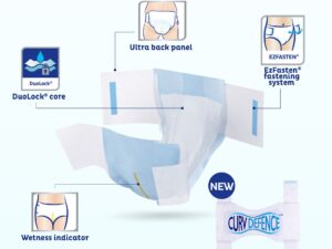 Tena? Dry Comfort? Briefs with Curvdefence?, Medium, 32 ? 44 Inch, Five Drops - Image 3