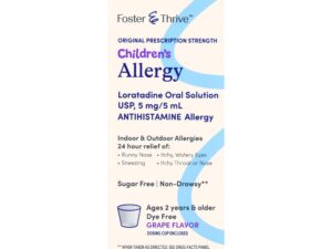 Foster & Thrive? Children's Allergy Loratadine Oral Solution, Grape Flavor - Image 1