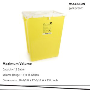 McKesson Prevent? Chemotherapy Sharps Container, 12 Gal., 20.8 x 17.3 x 13 Inch - Image 2