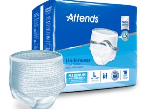 Attends? Care Adult Absorbent Underwear, Heavy Absorbency, Large, White - Image 1