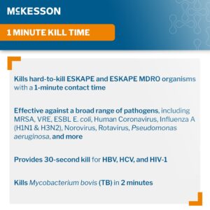 McKesson Premoistened Germicidal Wipe Surface Disinfectant Cleaner 6 x 6.75 Inch - Image 3