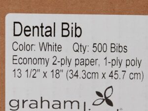 Graham Medical White Dental Bib, 13.5 x 18 Inch - Image 4