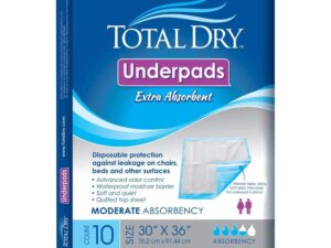 TotalDry? Incontinence Underpads, Heavy Absorbency, Blue, 30 x 36 Inch - Image 4