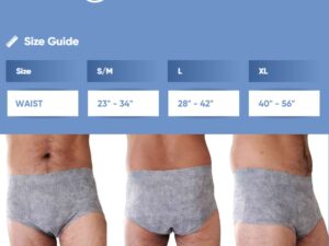 Nexwear Men's Pull-On Absorbent Underwear, Extra Large, Gray - Image 2