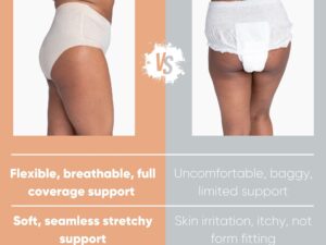 Nexwear Women's Pull-On Absorbent Underwear, Large, Tan - Image 9