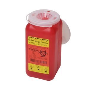 BD? Red Sharps Container, 1.4 Quart, 7? x 3? x 3? Inch - Image 1