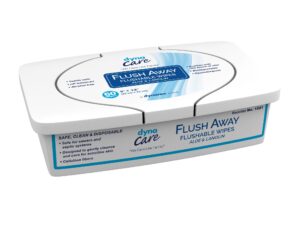 Dynarex Flush Away Personal Wipes, Adult, Tub, Aloe/Lanolin Scented - Image 1