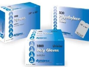 dynarex? Slipover Lap Bib, Polyethylene / Tissue, White - Image 1