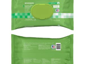 McKesson Flushable* Wet Wipes - Scented, 96 Wet Wipes per Pack - Image 9