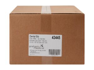 Graham Medical White Dental Bib, 13.5 x 18 Inch - Image 3