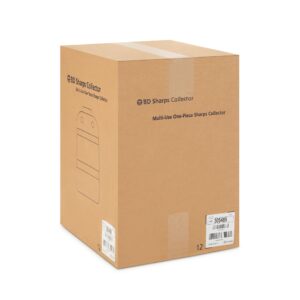 BD Red Sharps Container, 6.9 Quart, 9.4 x 11.5 x 5.3 Inch - Image 2