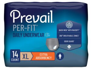 Prevail? Per-Fit? Men Adult Moderate Absorbent Underwear, X-Large, White - Image 1