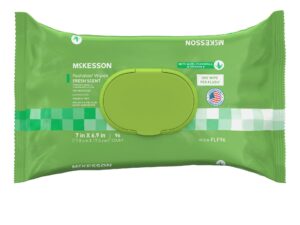 McKesson Flushable* Wet Wipes - Scented, 96 Wet Wipes per Pack - Image 1