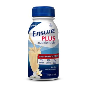 Ensure® Plus Nutrition Shake, Vanilla, 8-ounce bottle - Image 1