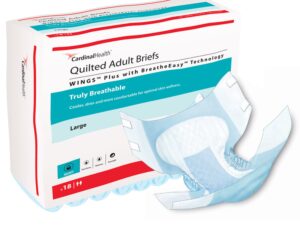 Wings? Quilted Plus with BreatheEasy? Technology Incontinence Brief, Large - Image 1
