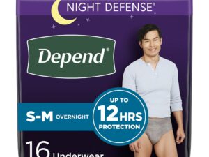 Depend? Night Defense? Absorbent Underwear for Men, Small/Medium - Image 1