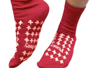 Posey? Fall Management Slipper Socks, Red, Large - Image 1