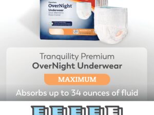 Tranquility Premium OverNight Disposable Absorbent Underwear, XL - Image 2