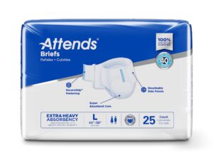 Attends? Extra Heavy Absorbency Briefs, Large - Image 3