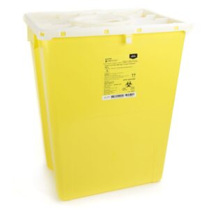 McKesson Prevent? Chemotherapy Sharps Container, 12 Gal., 20.8 x 17.3 x 13 Inch - Image 1