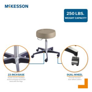 McKesson Round Pneumatic Exam Stool, Beige, without Backrest - Image 3