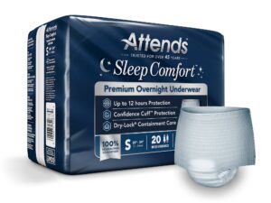 Attends? Sleep Comfort Premium Overnight Underwear, Small, 20 ? 34 Inches - Image 1