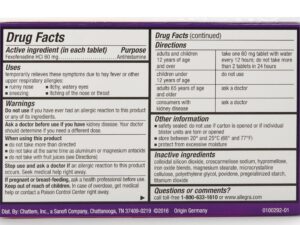 Allegra? Fexofenadine HCl Allergy Relief - Image 4