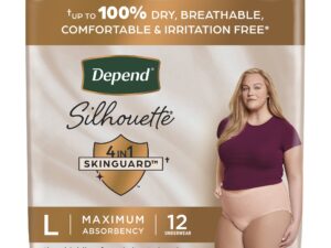 Depend? Silhouette? Maximum Absorbency Underwear, Large - Image 1
