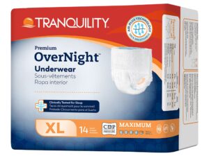 Tranquility Premium OverNight Disposable Absorbent Underwear, XL - Image 1