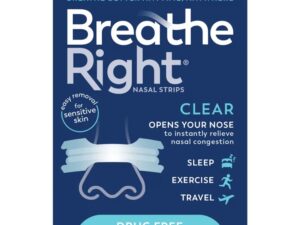 Breathe Right Nasal Strips Clear for Sensitive Skin, Large - Image 1