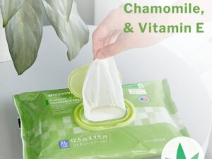 McKesson Flushable* Wet Wipes XL - Unscented, 96 Wet Wipes per Pack - Image 5