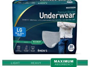 McKesson Premium Discreet Underwear for Men, Maximum Absorbency, Large - Image 1