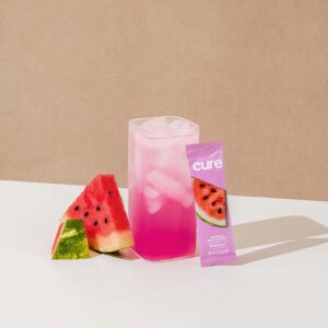 Cure Electrolyte Drink Mix made with Coconut Water, Watermelon, 7.7-gram Packets - Image 4